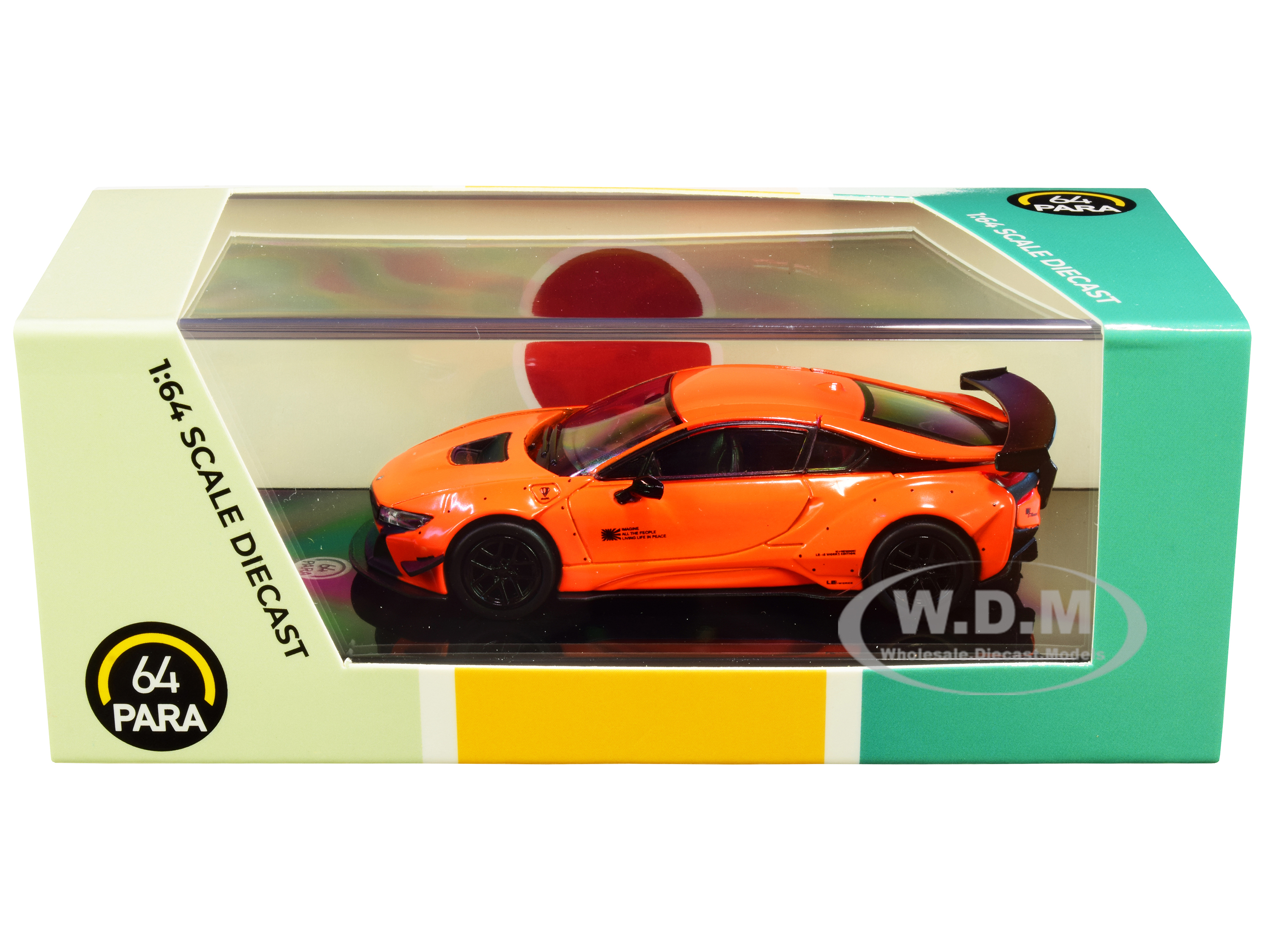 BMW i8 Liberty Walk Orange 1/64 Diecast Model Car by Paragon Models