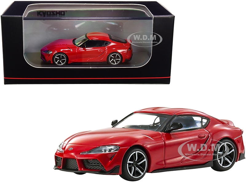 Image of Toyota GR Supra RHD (Right Hand Drive) Red 1/64 Diecast Model Car by Kyosho