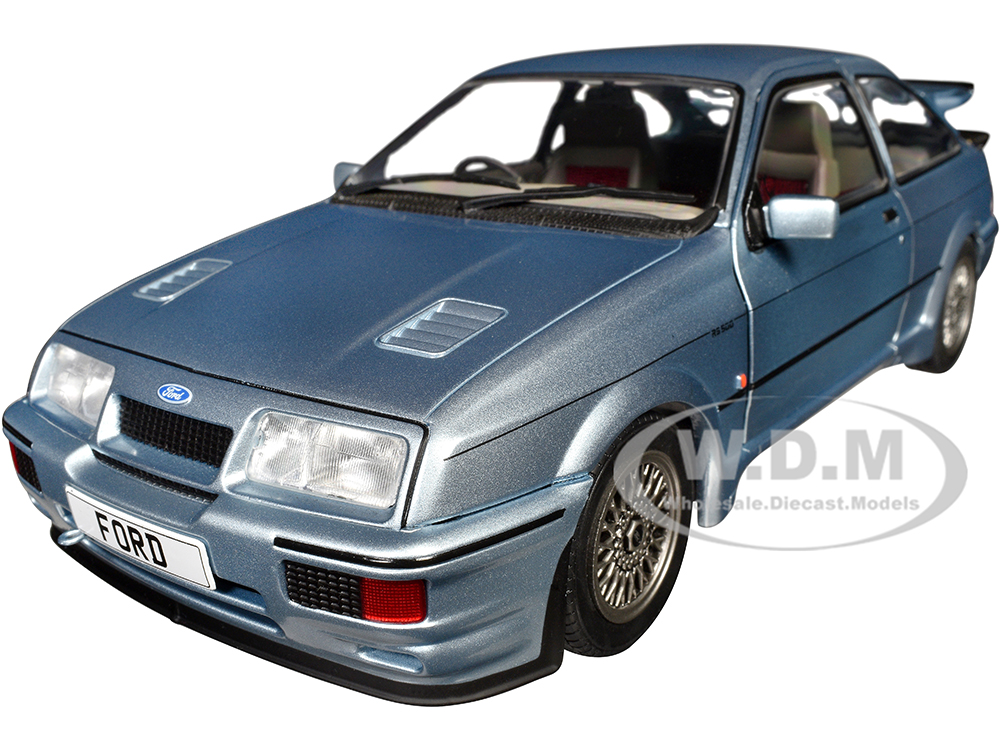 1987 Ford Sierra Cosworth RS500 RHD (Right Hand Drive) Glacier Blue Metallic 1/18 Diecast Model Car by Solido