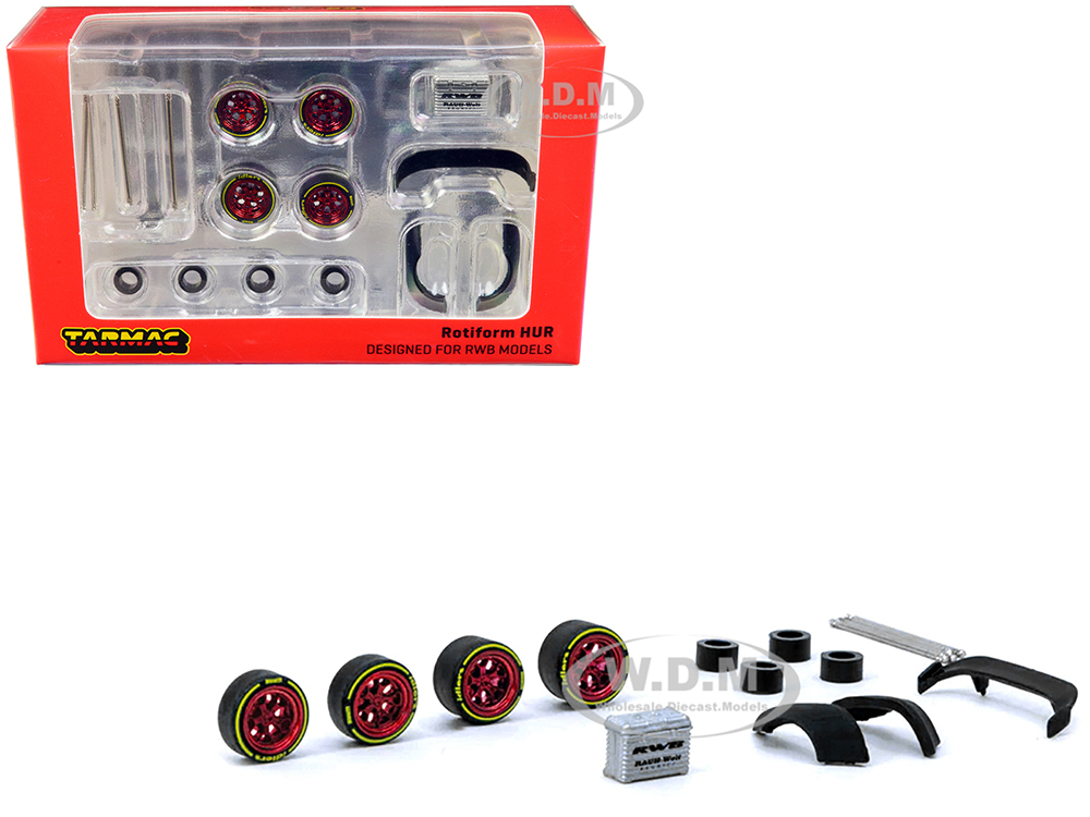 "Rotiform HUR" Wheels and Parts Designed for RWB Models for 1/64 Model Cars by Tarmac Works