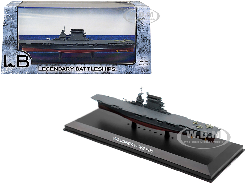 USS Lexington CV-2 Aircraft Carrier (1925) 1/1250 Diecast Model by Legendary Battleships