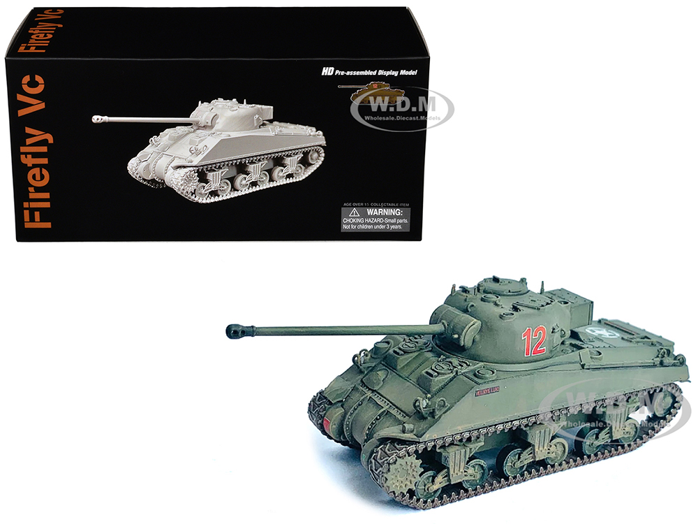 British Sherman Firefly Vc Tank #12 3 Troop A Sqd. Northamptonshire Yeomanry France (1944) NEO Dragon Armor Series 1/72 Plastic Model by Dragon Models