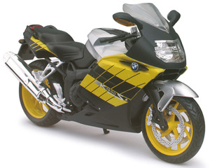 BMW K1200S Yellow Motorcycle Model 1/12 by Automaxx