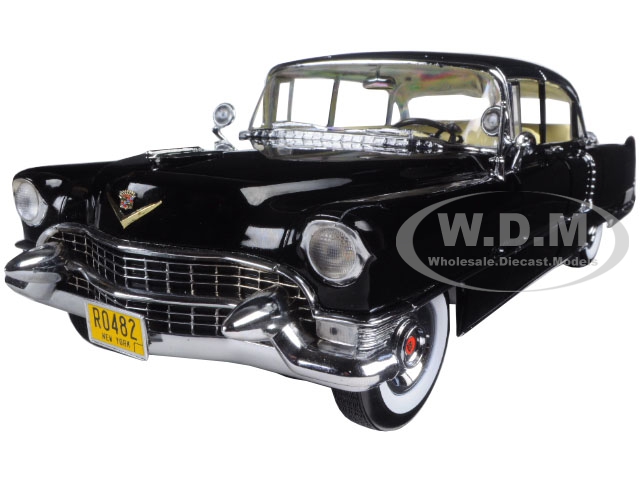 Image of 1955 Cadillac Fleetwood Series 60 Special Black "The Godfather" (1972) Movie 1/18 Diecast Model Car by Greenlight