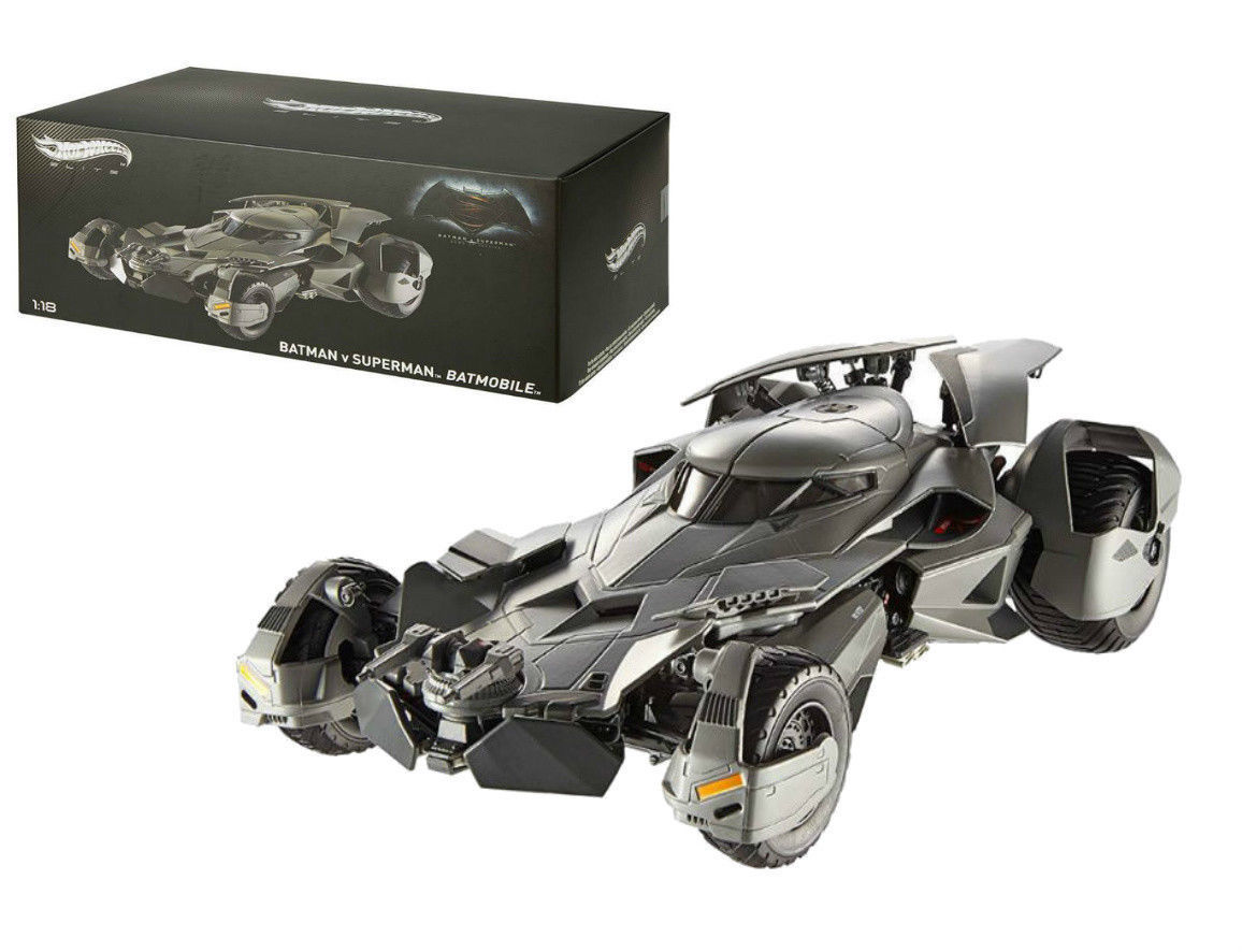 Dawn of Justice Batmobile From "Batman vs Superman" Movie Elite Edition 1/18 Diecast Model Car by Hot Wheels