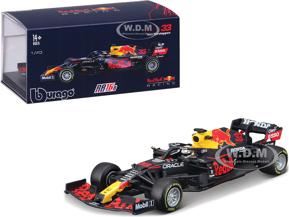 Honda Red Bull Racing RB16B 33 Max Verstappen Formula One F1 (2021) 1/43 Diecast Model Car by Bburago