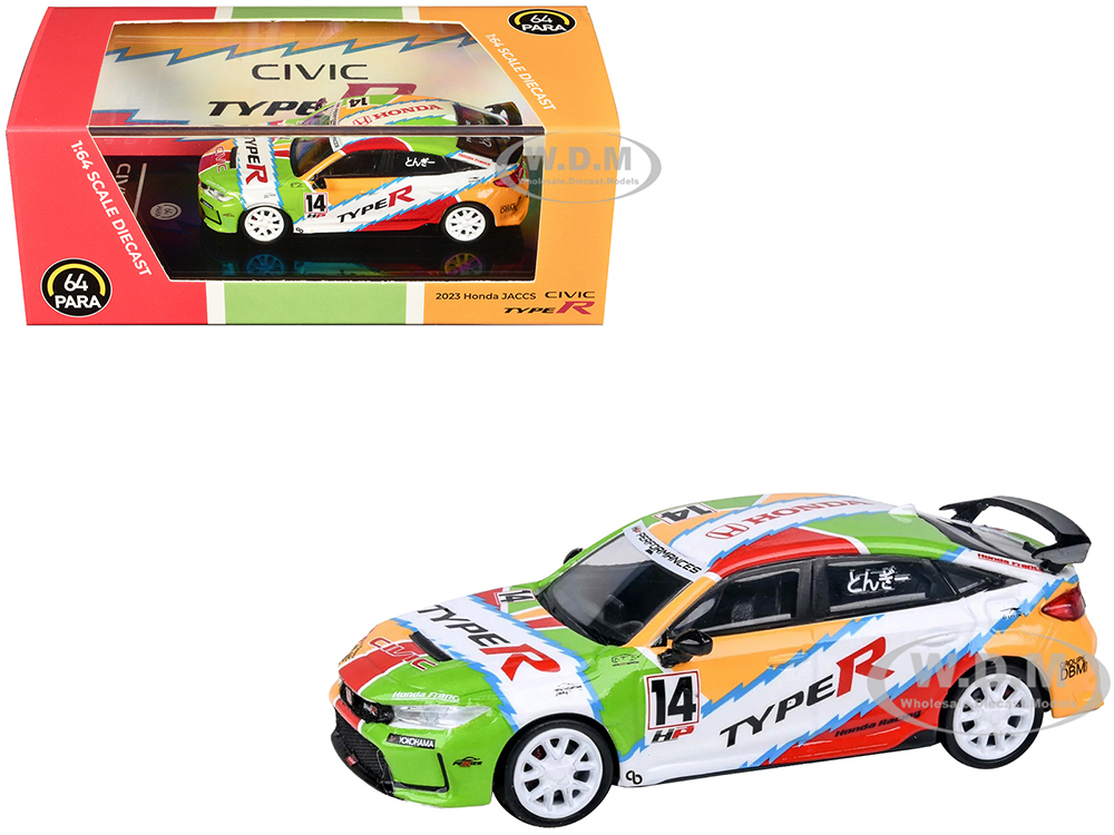 2023 Honda Civic Type R FL5 #14 JACCS Livery 1/64 Diecast Model Car by Paragon Models