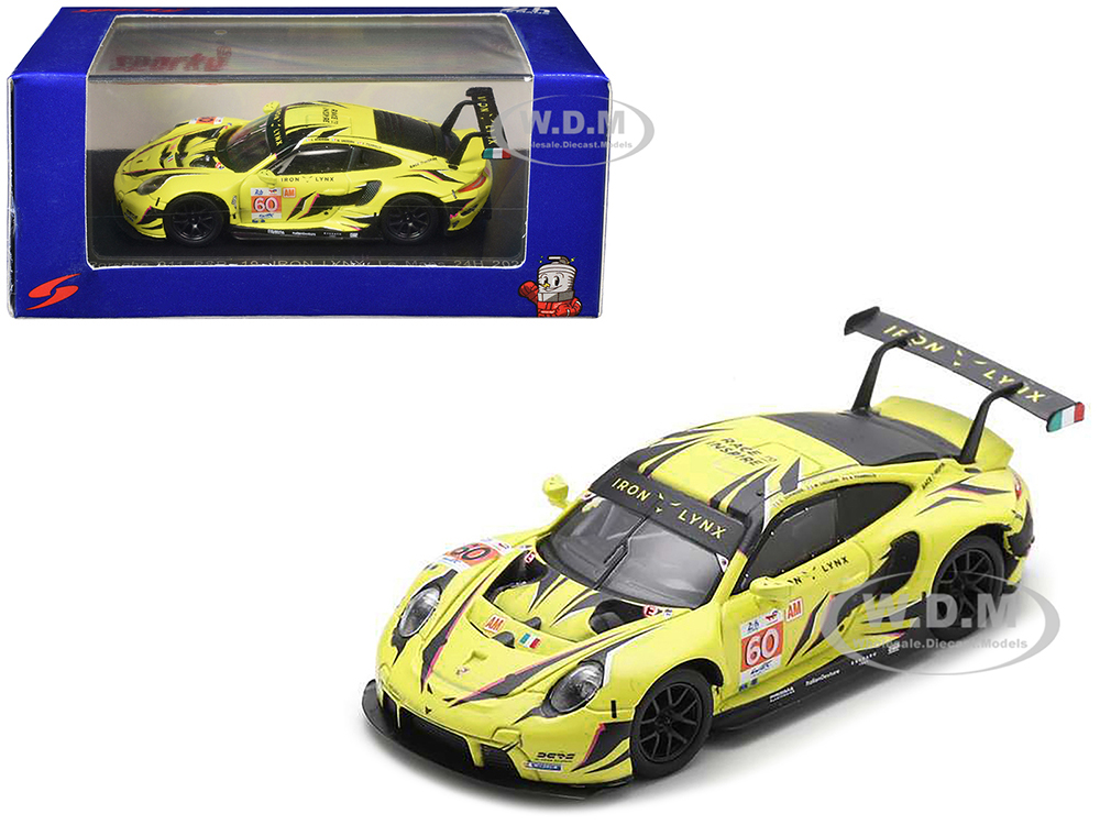 Porsche 911 RSR-19 #60 Matteo Cressoni - Alessio Picariello - Claudio Schiavoni Iron Lynx 24 Hours of Le Mans (2023) 1/64 Diecast Model Car by Sparky
