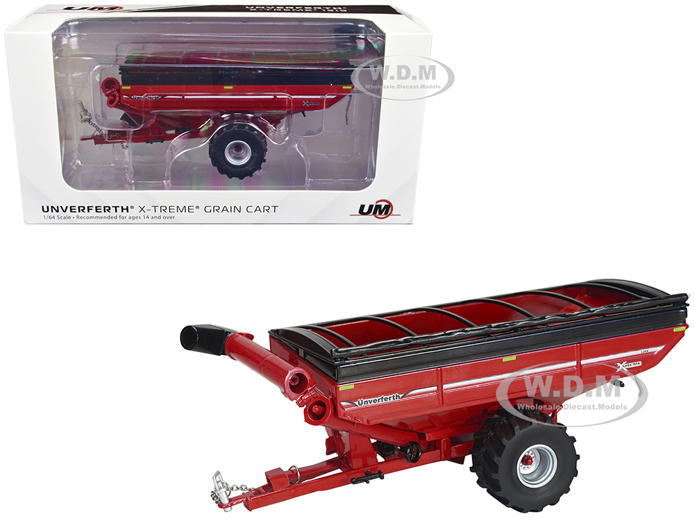 Unverferth X-Treme 1319 Grain Cart with Tires Red 1/64 Diecast Model by SpecCast