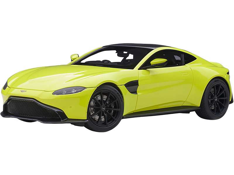 2019 Aston Martin Vantage RHD (Right Hand Drive) Lime Essence Green with Carbon Top 1/18 Model Car by Autoart