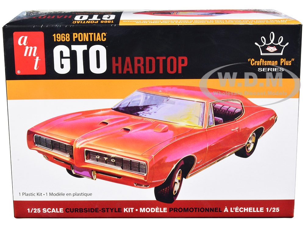 Skill 2 Model Kit 1968 Pontiac GTO Hardtop Craftsman Plus Series 1/25 Scale Model by AMT