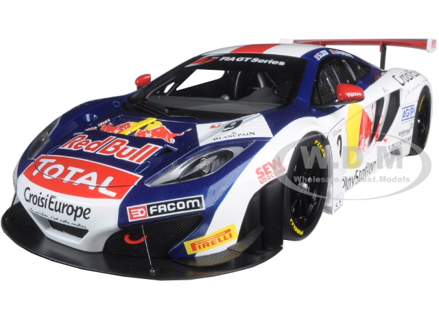 Image of Mclaren 12C GT3 Red Bull S.Loeb/A.Parente 9 1/18 Diecast Model Car by Autoart