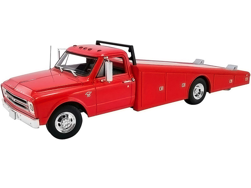 Image of 1967 Chevrolet C-30 Ramp Truck Red 1/18 Diecast Model Car by ACME