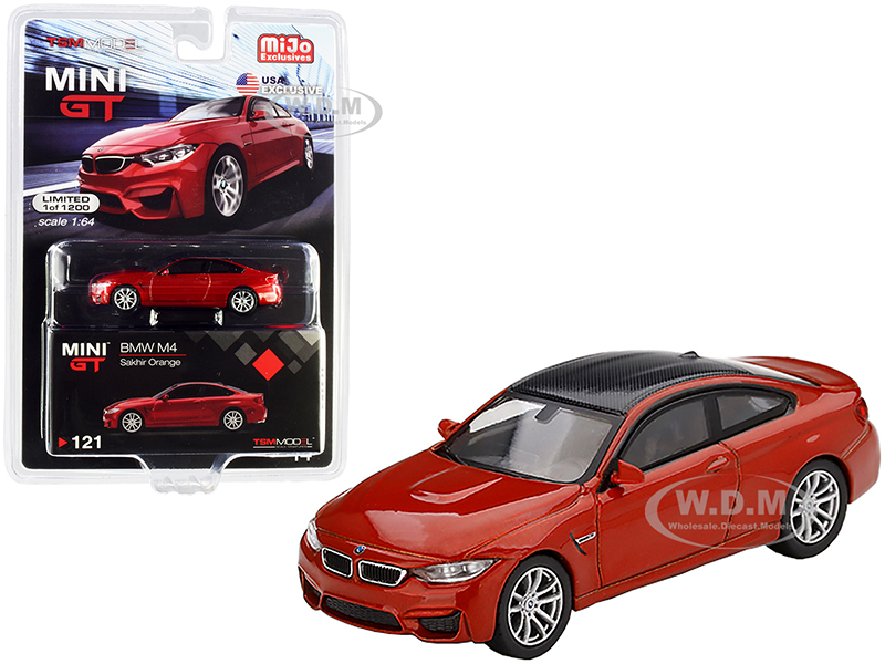 Image of BMW M4 (F82) Sakhir Orange with Carbon Top Limited Edition to 1200 pieces Worldwide 1/64 Diecast Model Car by True Scale Miniatures
