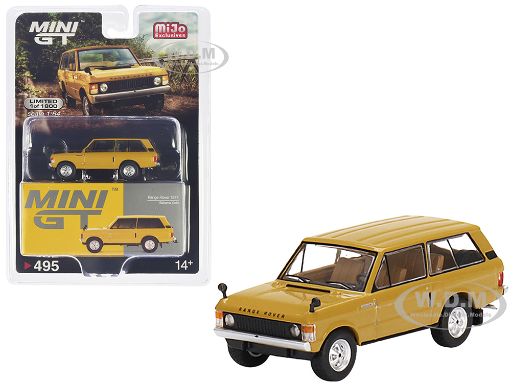 1971 Range Rover Bahama Gold Limited Edition 1/64 Diecast Model Car by Mini GT