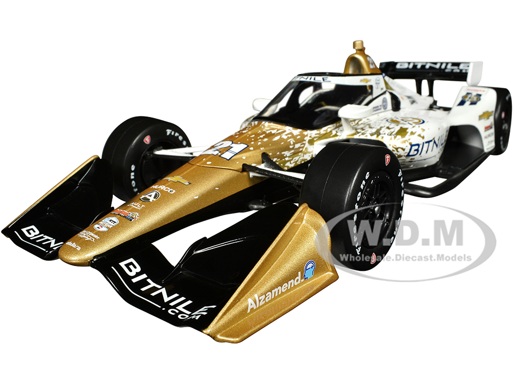 Dallara IndyCar #21 Rinus VeeKay Bitnile Ed Carpenter Racing (Road Course Configuration) NTT IndyCar Series (2023) 1/18 Diecast Model Car by Greenlight