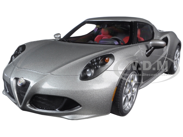 Image of Alfa Romeo 4C Metallic Grey 1/18 Model Car by Autoart