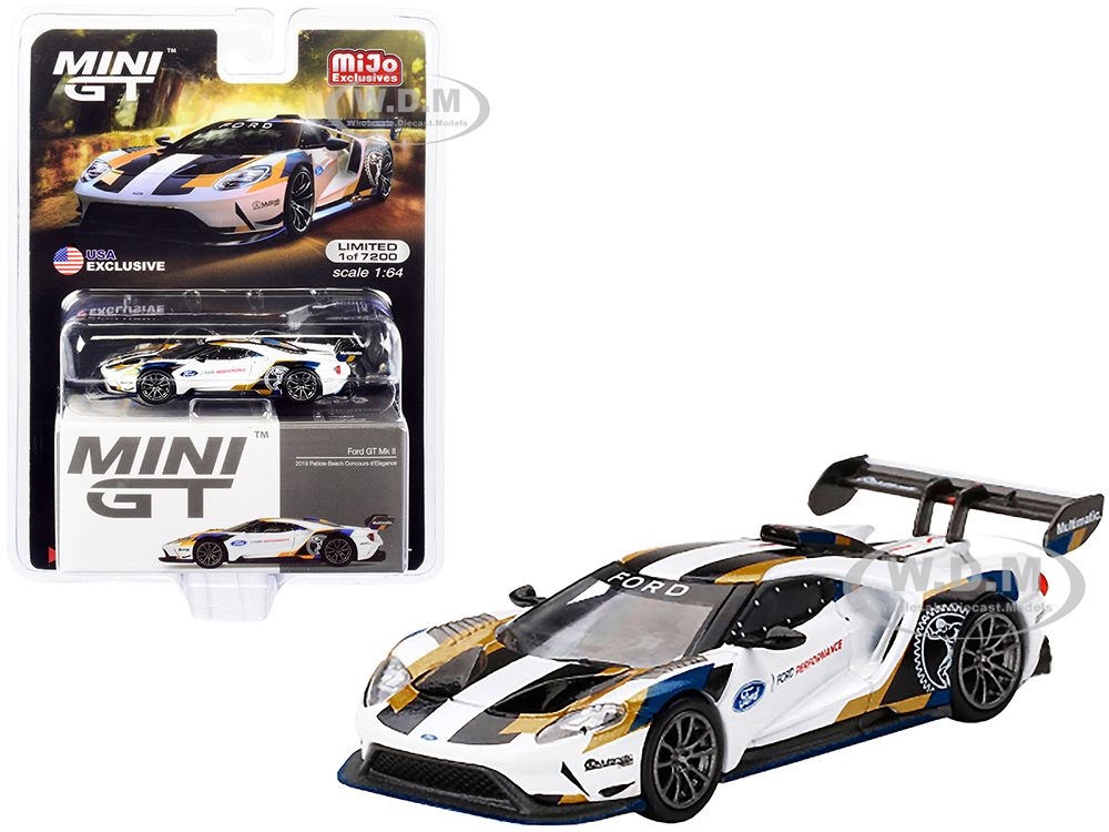 Ford GT Mk II Pebble Beach Concours dElegance (2019) Limited Edition to 7200 pieces Worldwide 1/64 Diecast Model Car by True Scale Miniatures