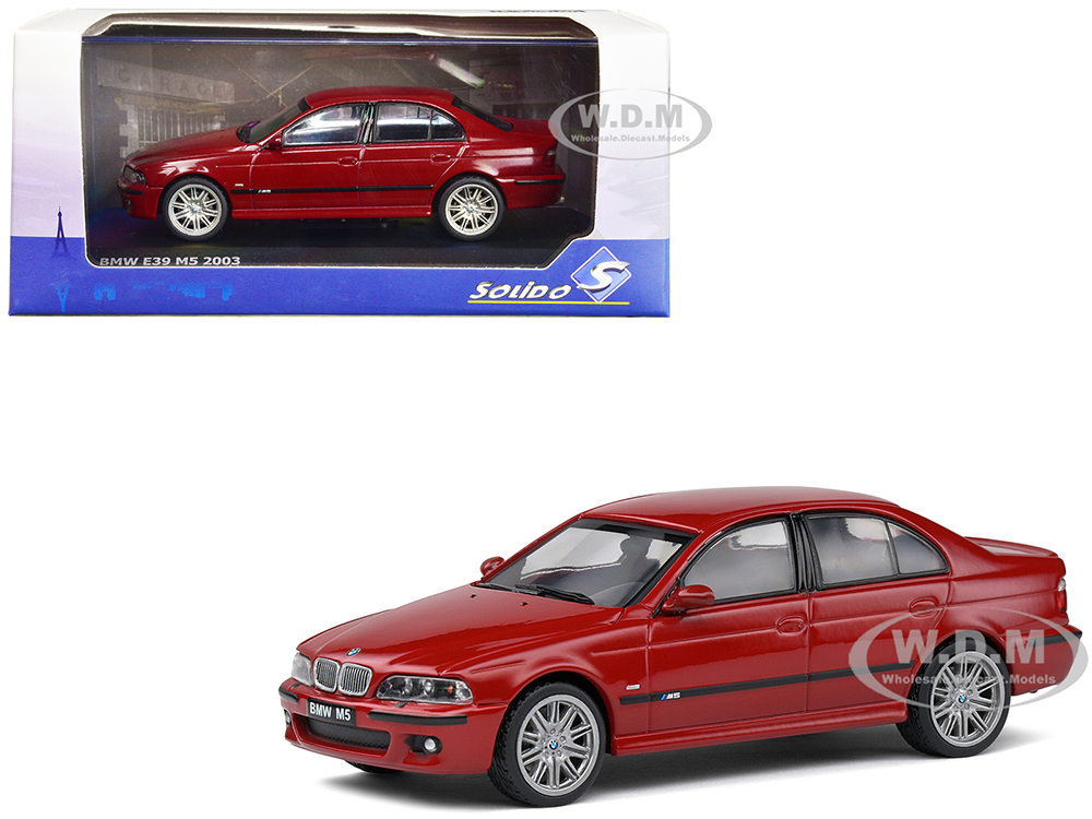 2003 BMW E39 M5 Imola Red 1/43 Diecast Model Car by Solido