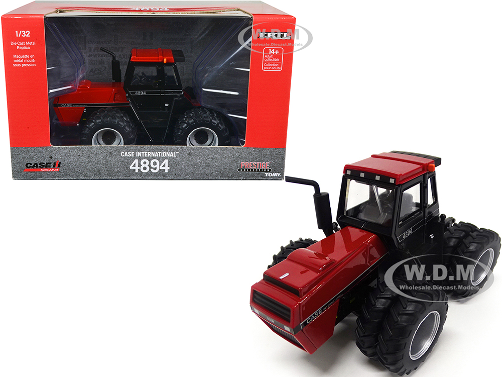 Case International 4894 Tractor Red and Black with Dual Wheels Case IH Agriculture Prestige Collection 1/32 Diecast Model by ERTL TOMY