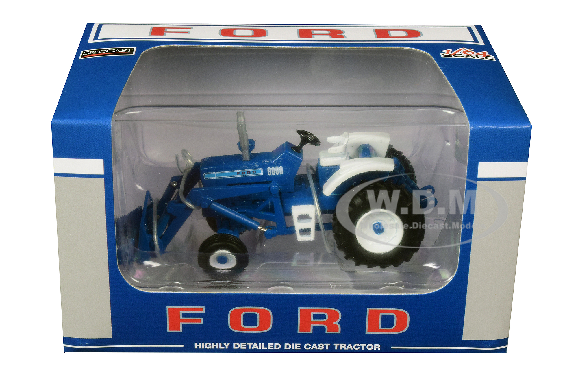 Image of Ford 9000 Wide Front Tractor with Loader 1/64 Diecast Model by SpecCast