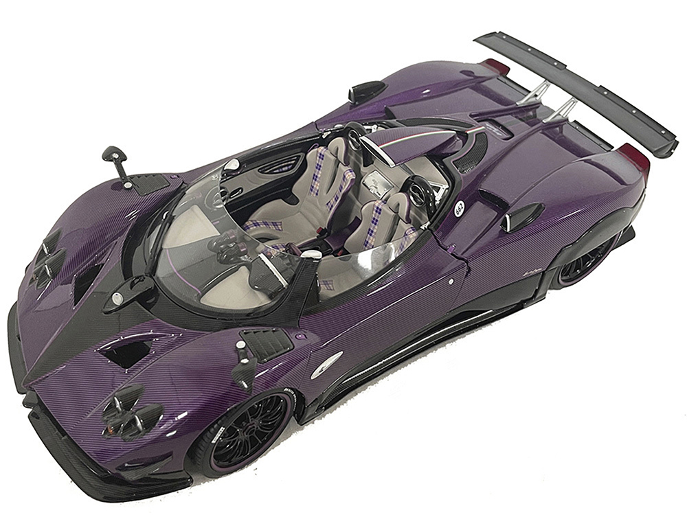 Pagani Zonda HP Barchetta Carbon Purple 1/18 Diecast Model Car by LCD Models