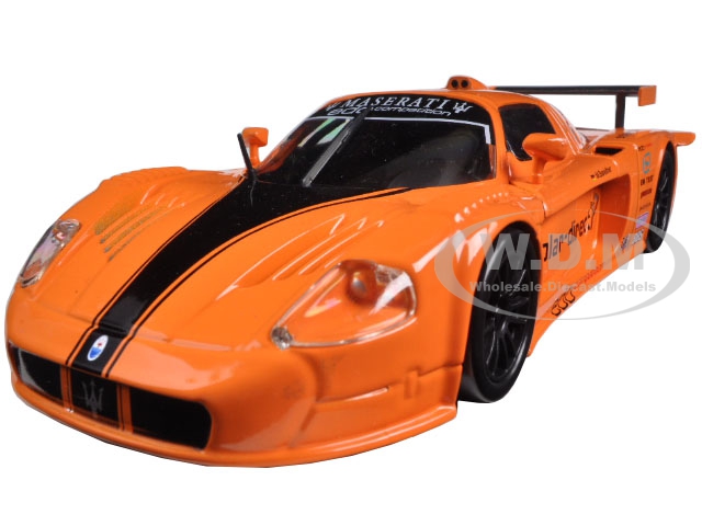 Maserati Mc 12 Orange 1/24 Diecast Model Car By Bburago