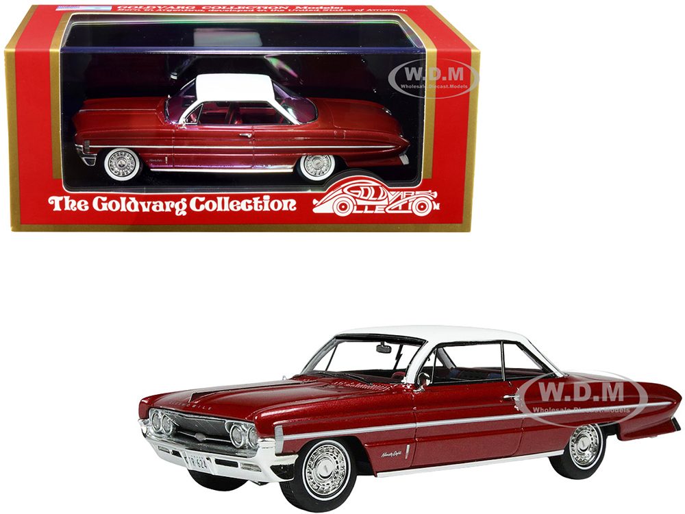 1961 Oldsmobile "Bubble Top" Red Metallic with White Top Limited Edition to 235 pieces Worldwide 1/43 Model Car by Goldvarg Collection