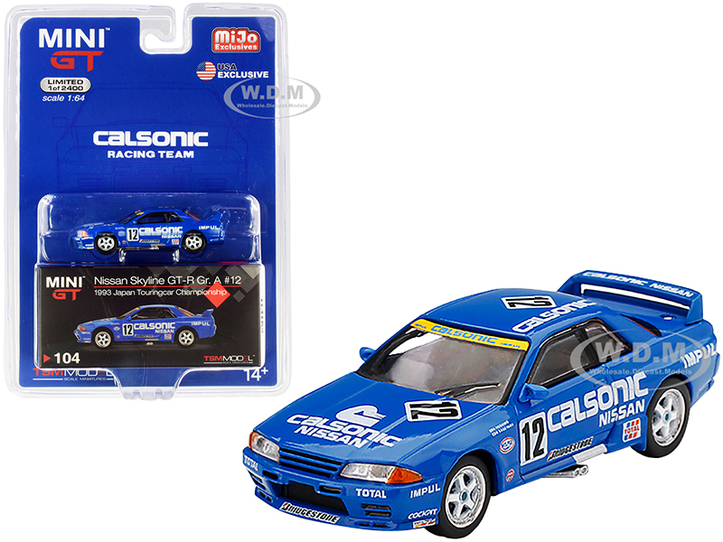 Image of Nissan Skyline GT-R (R32) Gr. A RHD (Right Hand Drive) 12 "Calsonic" Japan Touring Car Championship JTCC (1993) Limited Edition to 2400 pieces Worldw