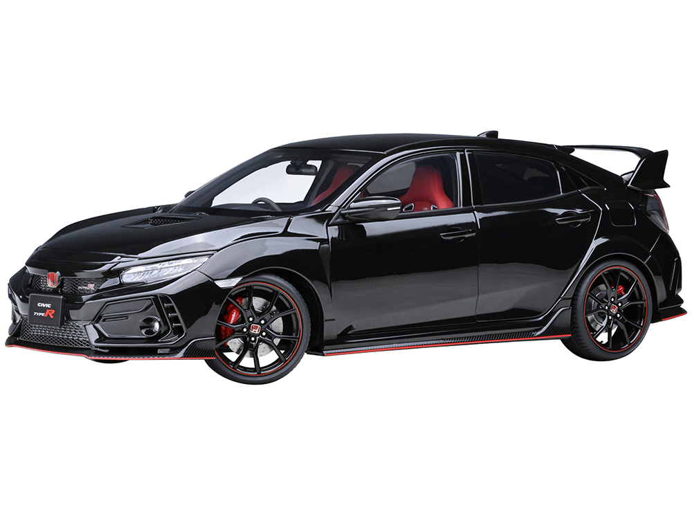 2021 Honda Civic Type R (FK8) RHD (Right Hand Drive) Crystal Black Pearl 1/18 Model Car by Autoart
