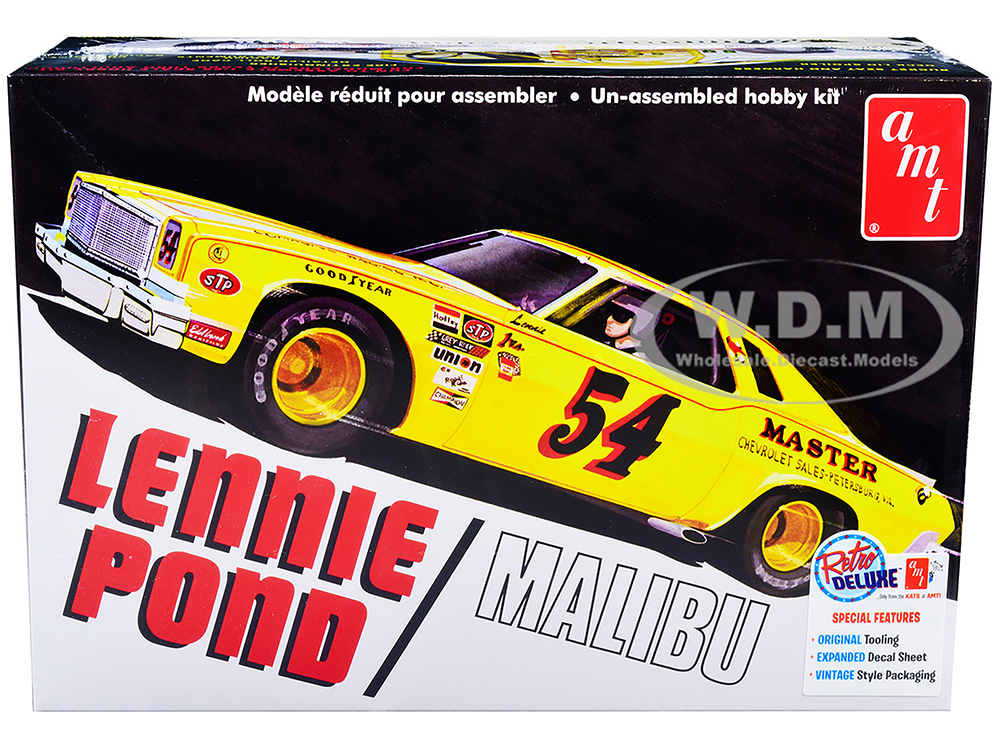 Skill 2 Model Kit 1974 Chevrolet Malibu Stock Car 54 Lennie Pond 1/25 Scale Model by AMT