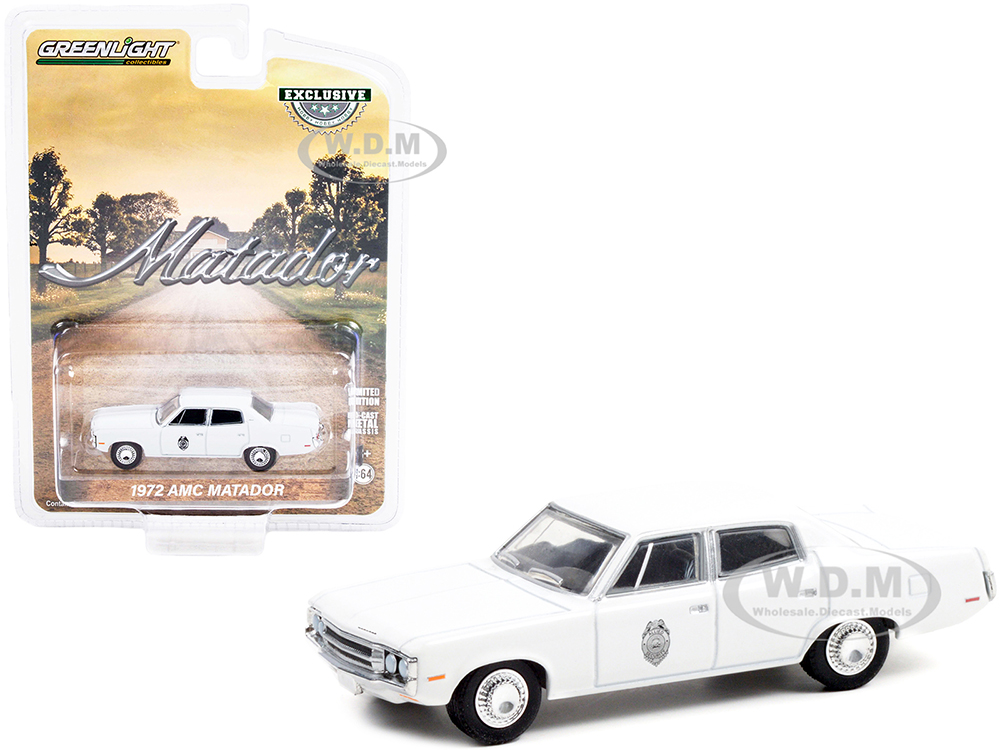 1971 AMC Matador Allied Security White Hobby Exclusive 1/64 Diecast Model Car By Greenlight
