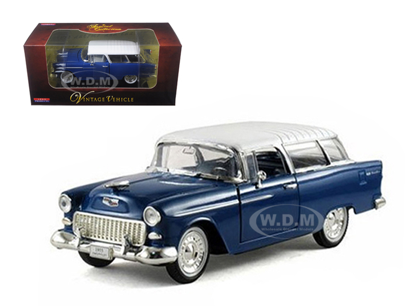 Image of 1955 Chevrolet Nomad Blue 1/32 Diecast Car Model by Arko Products