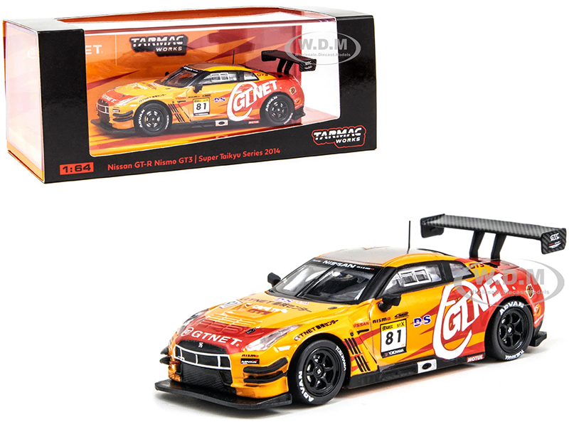 Image of Nissan GT-R Nismo GT3 81 GTNET Motor Sports Super Taikyu Series (2014) ST-X Class Champion 1/64 Diecast Model Car by Tarmac Works