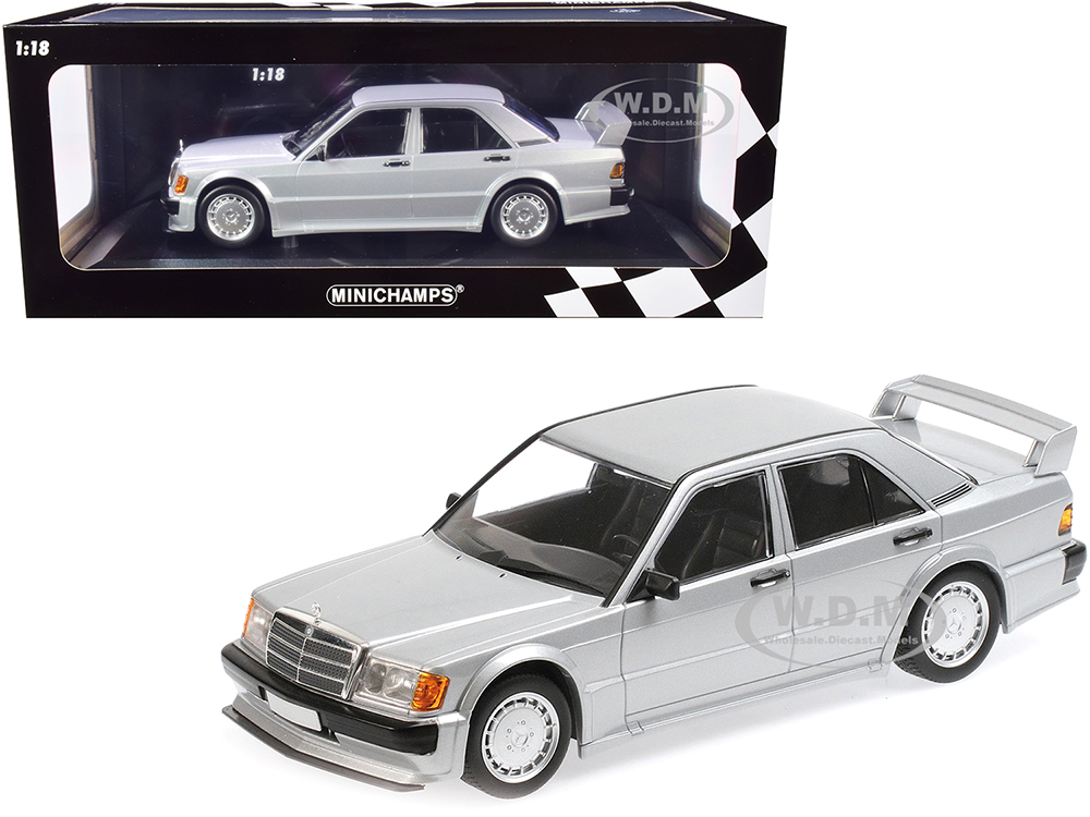 1989 Mercedes Benz 190E 2.5-16 EVO 1 Silver Metallic Limited Edition to 804 pieces Worldwide 1/18 Diecast Model Car by Minichamps