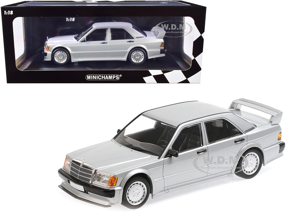 Image of 1989 Mercedes Benz 190E 2.5-16 EVO 1 Silver Metallic Limited Edition to 804 pieces Worldwide 1/18 Diecast Model Car by Minichamps