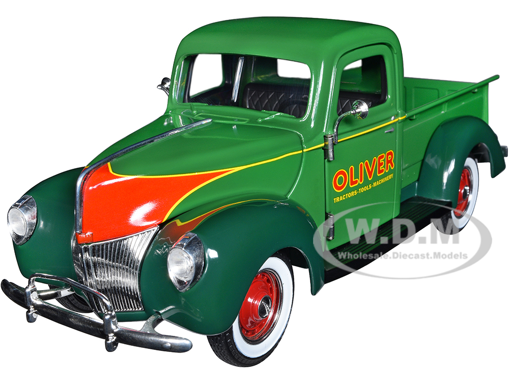 1940 Ford Pickup Truck "Oliver" Dark and Light Green 1/25 Diecast Model Car by SpecCast