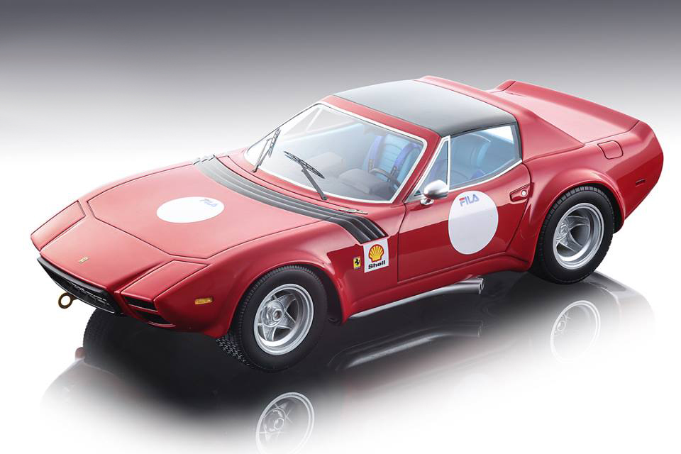 Ferrari 365 Gtb/4 Michelotti "shell" Press Version Red With Black Roof 1975 Team Nart Mythos Series Limited Edition To 150 Pieces Worldwide 1/18 Mode