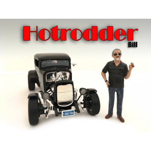 Image of "Hotrodders" Bill Figure For 118 Scale Models by American Diorama