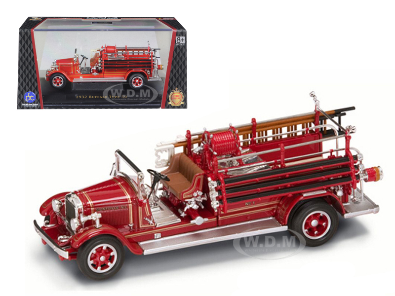 1932 Buffalo Type 50 Fire Engine Red 1/43 Diecast Model by Road Signature