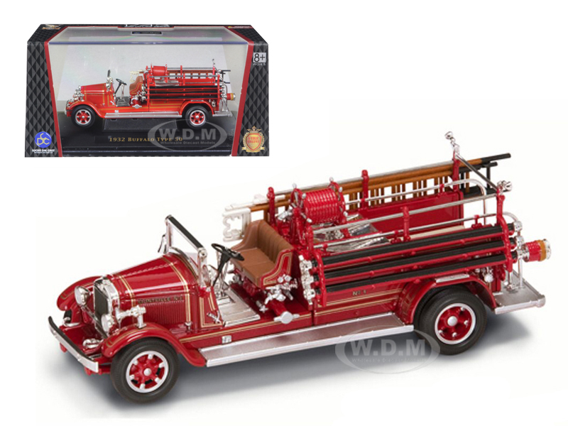 Image of 1932 Buffalo Type 50 Fire Engine Red 1/43 Diecast Model by Road Signature