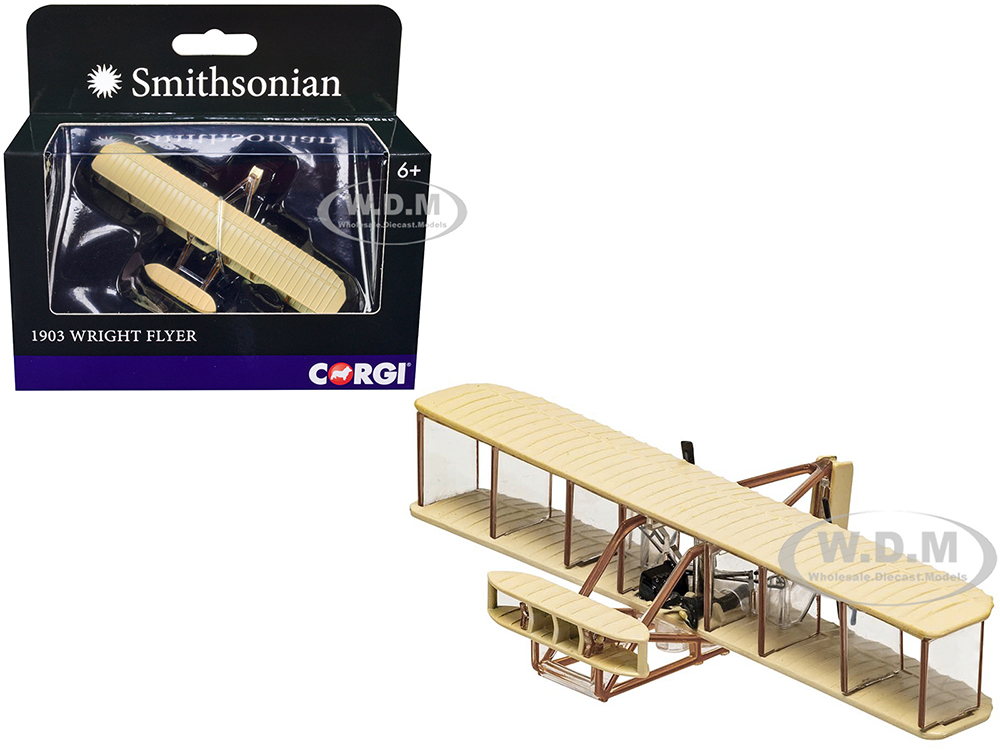 1903 Wright Flyer Aircraft with Pilot Figure Smithsonian Series Diecast Model by Corgi