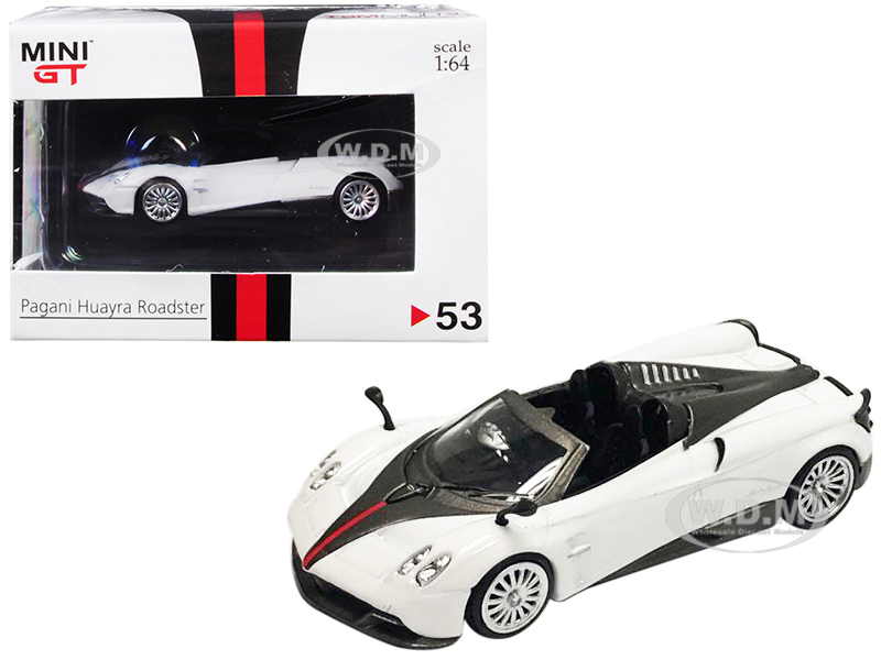 Pagani Huayra Roadster Rhd (right Hand Drive) White "hong Kong Exclusive" 1/64 Diecast Model Car By True Scale Miniatures
