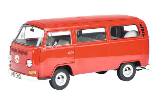 Volkswagen T2 A Bus Microbus Red 50 Years Anniversary 1967-2017 Limited To 500pc Worldwide 1/18 Diecast Model Car By Schuco