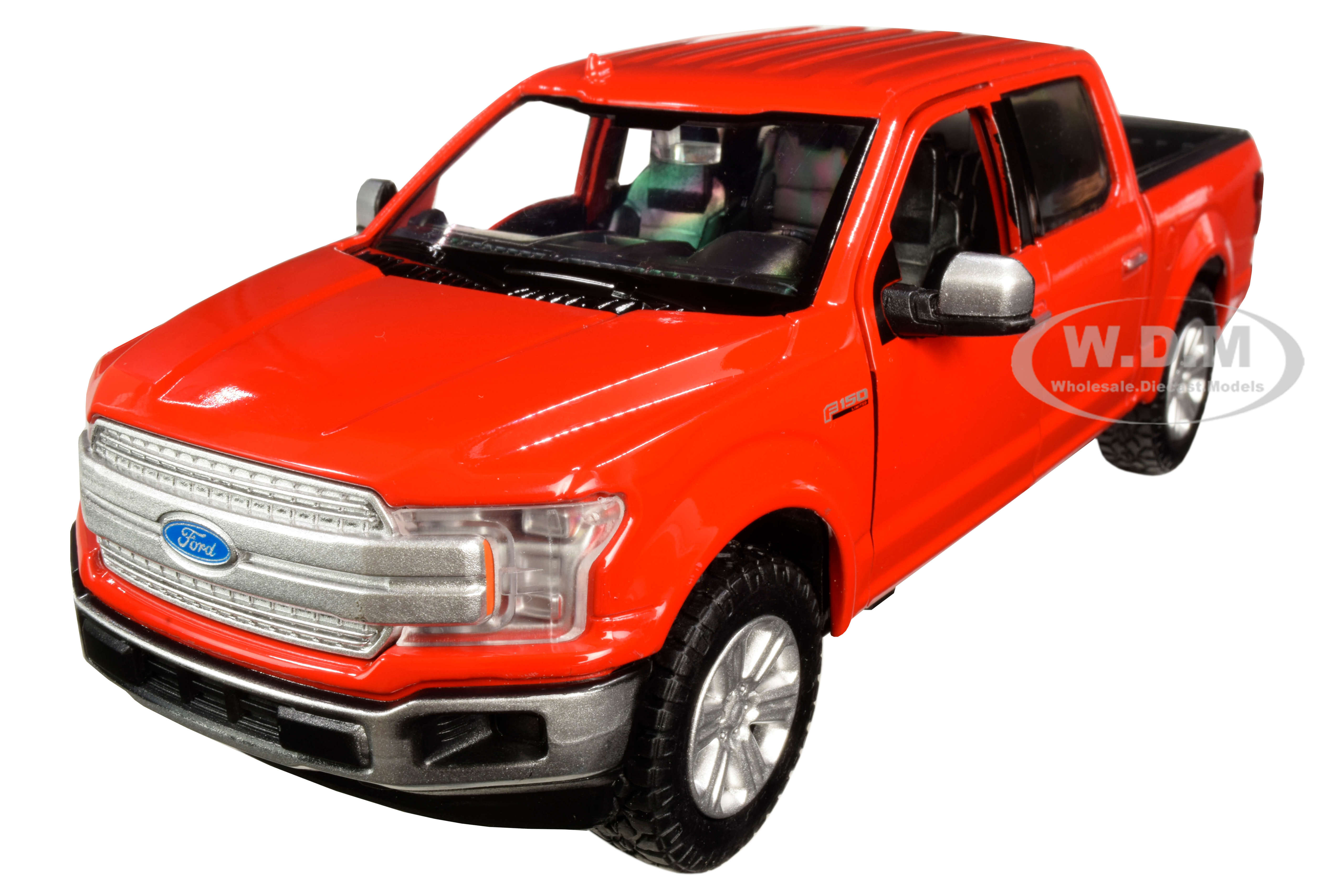2019 Ford F-150 Lariat Crew Cab Pickup Truck Red 1/24-1/27 Diecast Model Car by Motormax