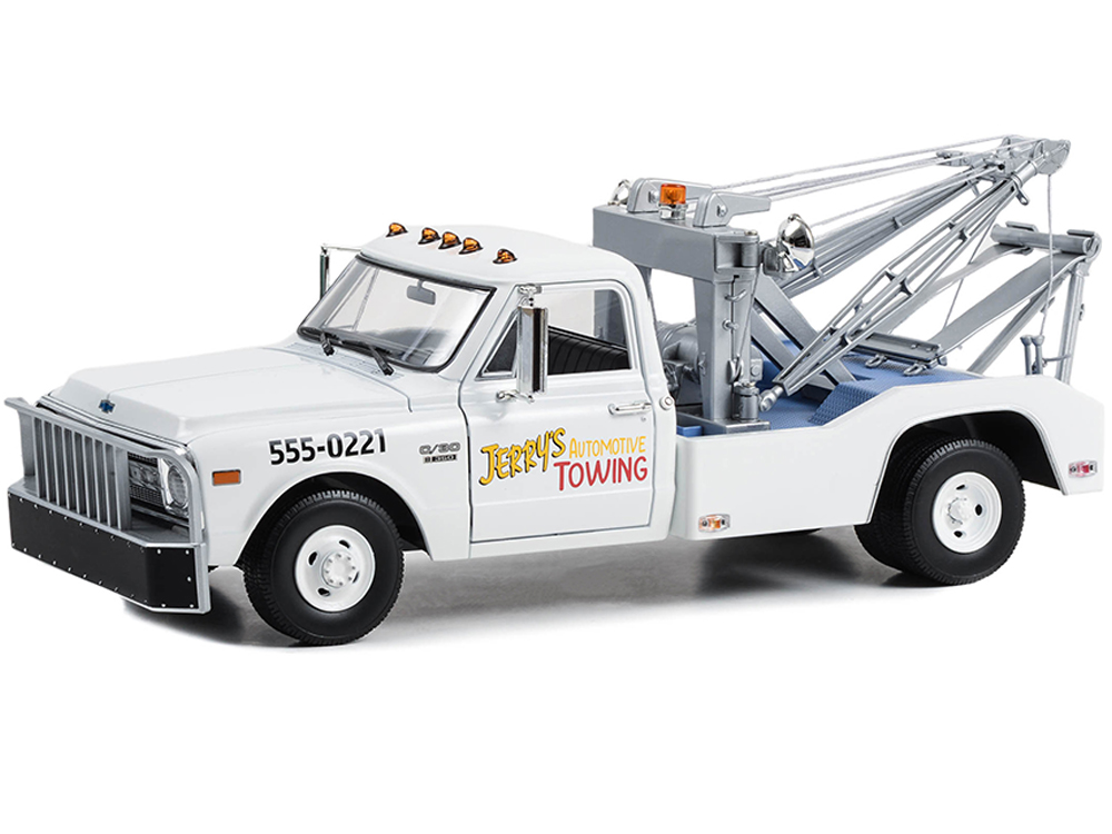 1969 Chevrolet C-30 Dually Wrecker Jerrys Towing "Fall Guy Stuntman Association" "The Fall Guy" (1981-1986) TV Series 1/18 Diecast Model Car by Green