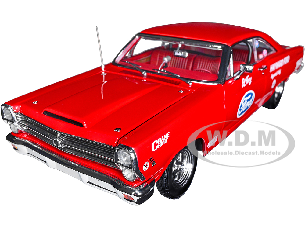 1966 Ford Fairlane 427 Prototype Red with Graphics "Hayward Ford - Raced by Ed Terry" Limited Edition to 570 pieces Worldwide 1/18 Diecast Model Car