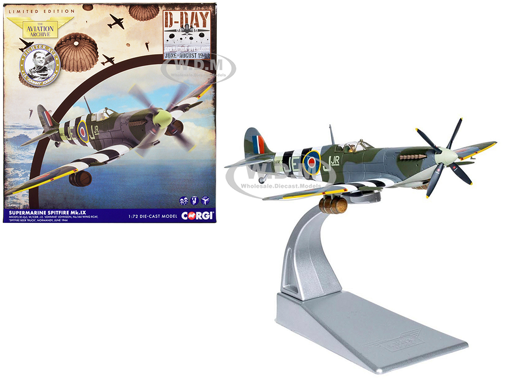 Supermarine Spitfire Mk.IX Fighter Aircraft With Commander J.E. Johnnie Johnson Figure 144 Wing RCAF Spitfire Beer Truck D-Day Operation Overlor