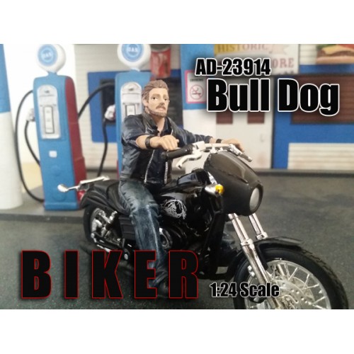 Image of Biker Bull Dog Figure For 124 Scale Models by American Diorama