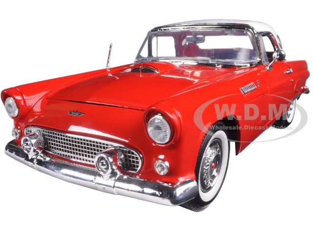 1956 Ford Thunderbird Hardtop Red with White Top "American Classics" 1/18 Diecast Model Car by Motormax